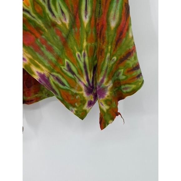 SACRED THREADS Women's Green-Multi Print Asymmetrical Hem Cropped Tank Top SZ OS - Picture 6 of 10